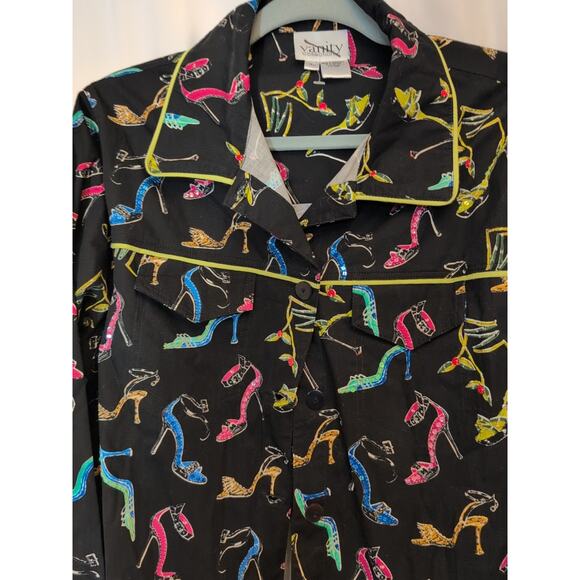 Vanity Collection VTG 90s sequin pants set XL jacket L high heels pockets! cute! - Picture 3 of 13